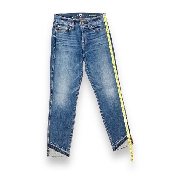 7 For All Mankind Roxanne Ankle Cropped Jean with Diagonal Hem Women’s - Size 25 - Picture 13 of 15